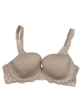 Simone Pérèle 12J316 Caressence 3D Plunge Bra Lace Underwire Bra 34E Beige